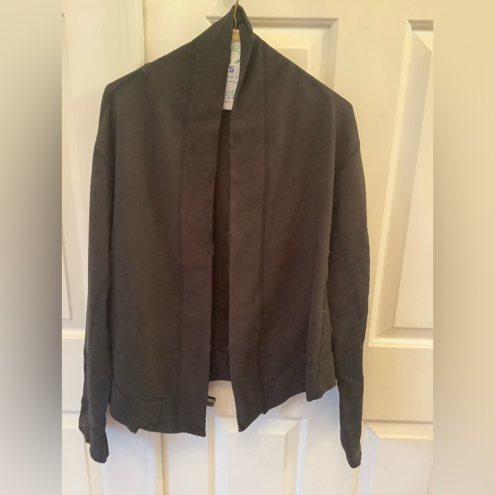 James Perse open front distressed sweat shirt